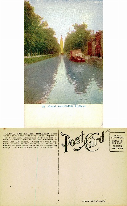 Canal Scene with Buildings & Boats