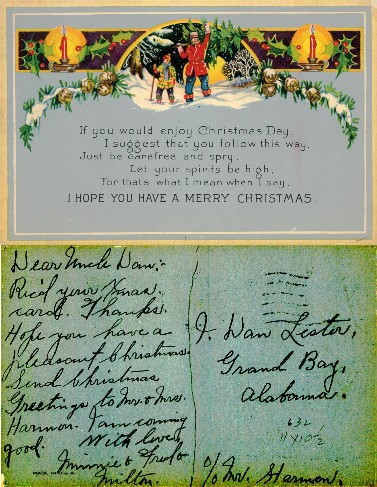 Winter Christmas Scene with Figures