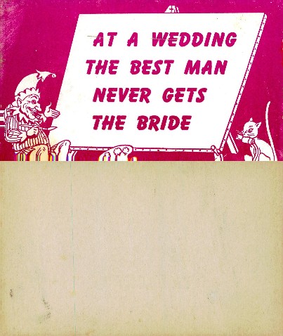 Jester & Cat with Wedding Joke Sign