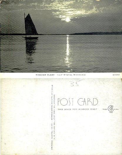 Sailboat on Lake at Sunset