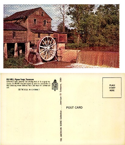 Old Mill with Waterwheel and Falls