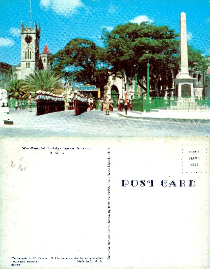 War Memorial and Clock Tower with Soldiers