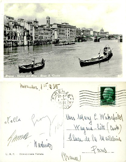 River with Boats, Buildings, and Bridge