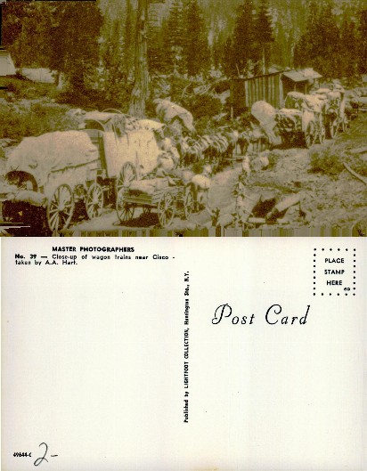 Close-up of Wagon Trains