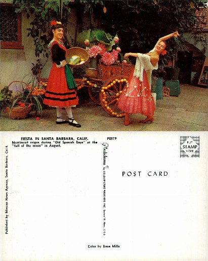 Fiesta Dancers with Decorated Cart