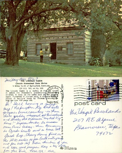 Lincoln Homestead Cabin Replica