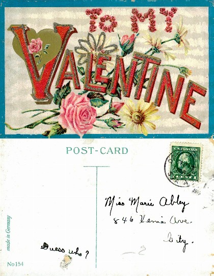 Valentine Greeting with Flowers