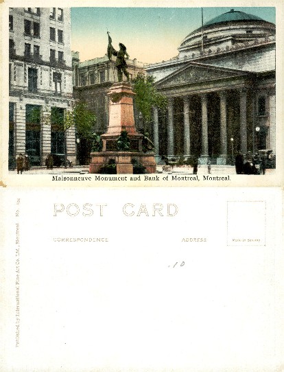 Maisonneuve Monument and Bank of Montreal