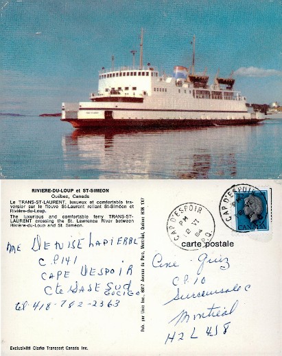Trans-St-Laurent Ferry Crossing