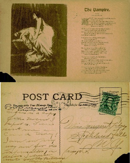 The Vampire Illustration with Poem