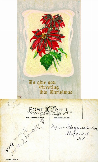 Glittered Poinsettia Flowers
