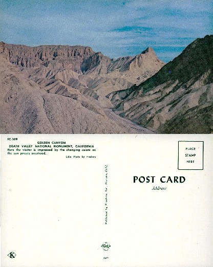 Golden Canyon, Death Valley Mountains