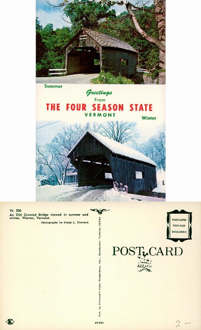Old Covered Bridge, Summer & Winter