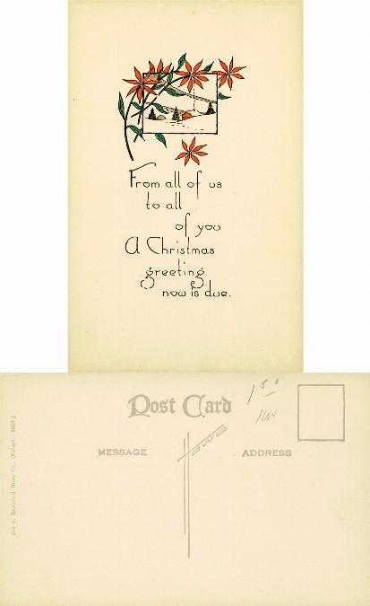 Christmas Greeting with Winter Scene