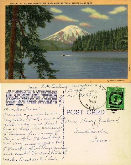 Mt. St. Helens from Spirit Lake