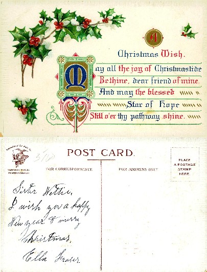 Christmas Holly & Wish Poem