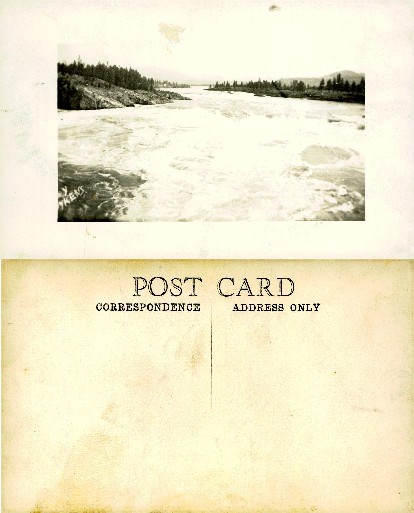 River Rapids and Forested Banks