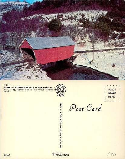 Red Covered Bridge in Winter