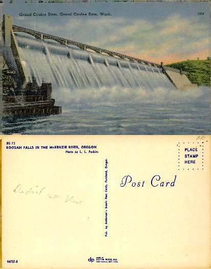 Grand Coulee Dam with Water Flowing