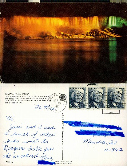 Illuminated Niagara Falls at Night