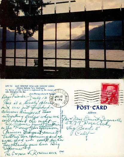 Lake Crescent Lodge Window View