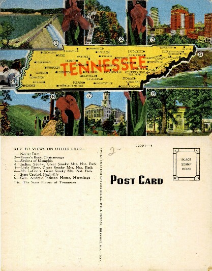 Map of Tennessee with State Views