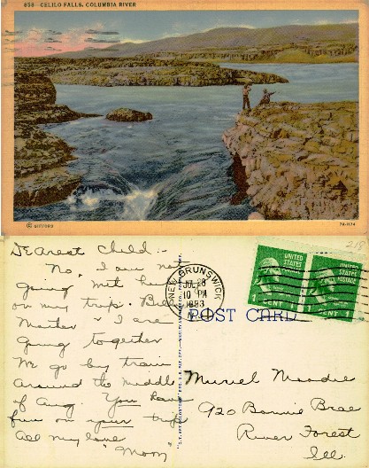 River Falls with Men on Bank