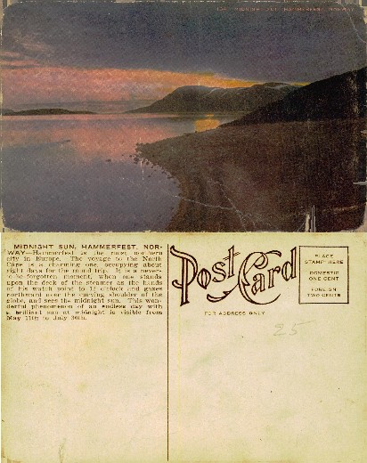 Midnight Sun over Norwegian Fjord