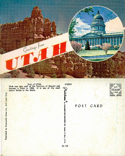 Utah Capitol and Rock Formations