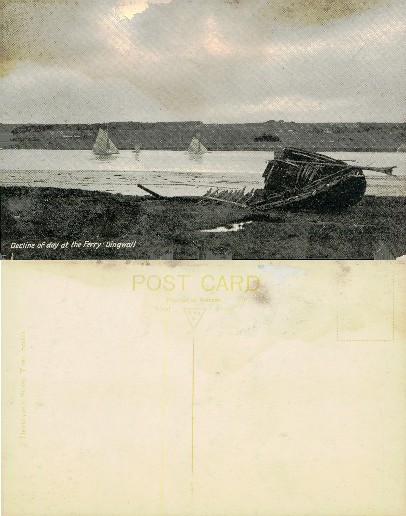 Waterfront with Boats & Shipwreck