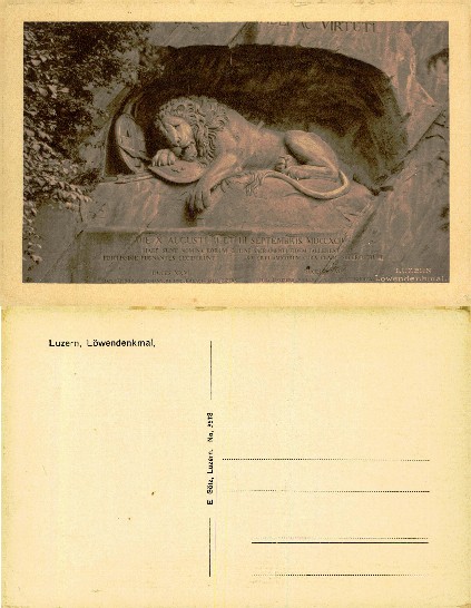 Lion Monument Carved in Rock