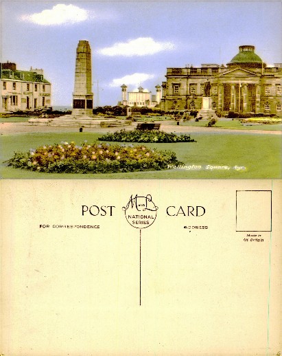 Wellington Square with monument and hall