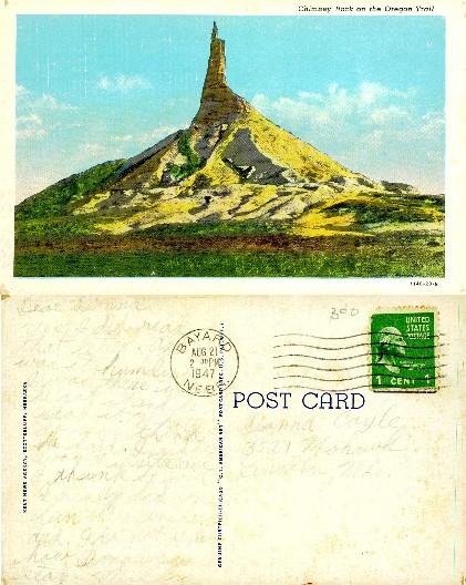 Chimney Rock on Oregon Trail