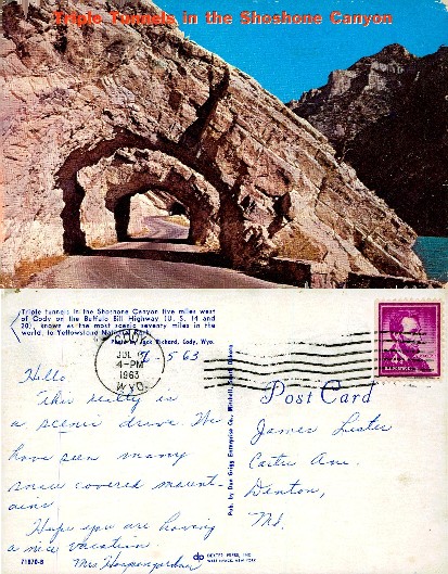 Triple Tunnels in Shoshone Canyon