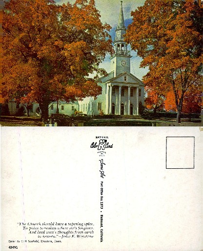 Autumn Church with Steeple