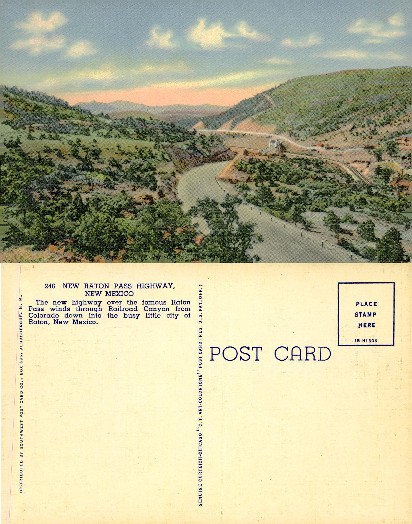 Raton Pass Highway and Canyon