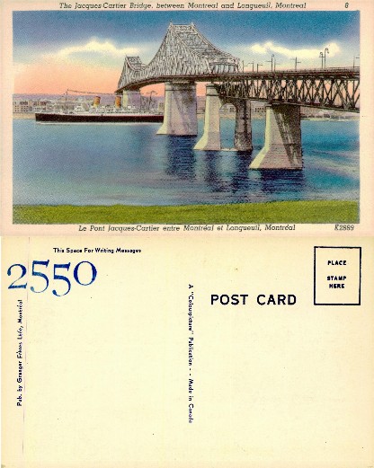 Jacques-Cartier Bridge and Ocean Liner
