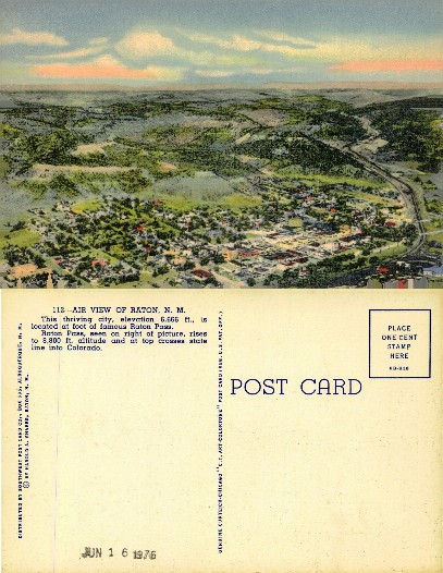 Air View of Raton and Raton Pass