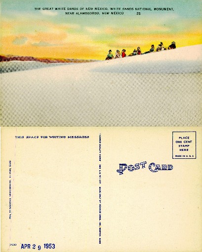 People on White Sand Dunes