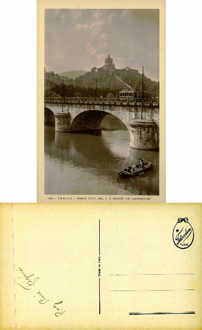 Bridge, River, Hilltop Church, and Boat