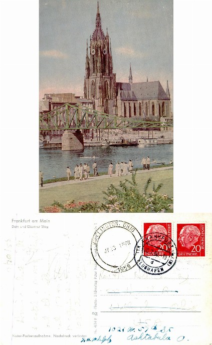 Dom and Iron Footbridge, Frankfurt