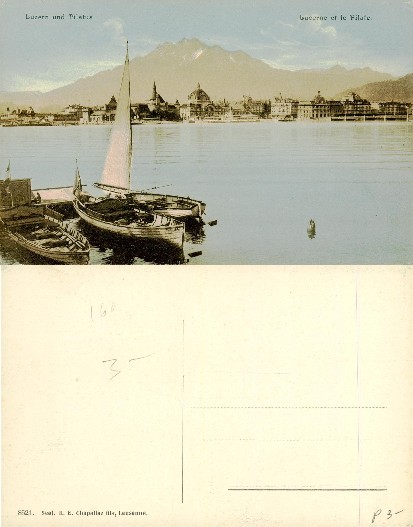 Lucerne Cityscape with Lake and Boats