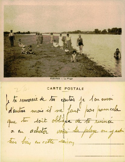 People on a River Beach