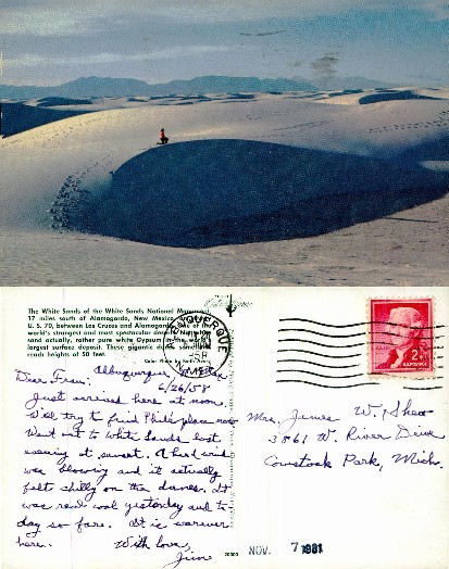 White Sand Dunes with Distant Mountains