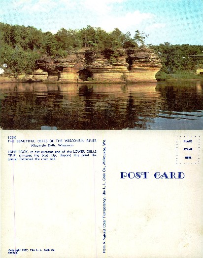 Lone Rock on Wisconsin River