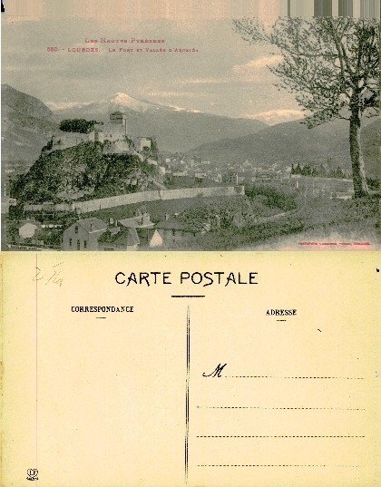 Castle on Hill Overlooking Town