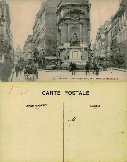 Molière Fountain and Richelieu Street