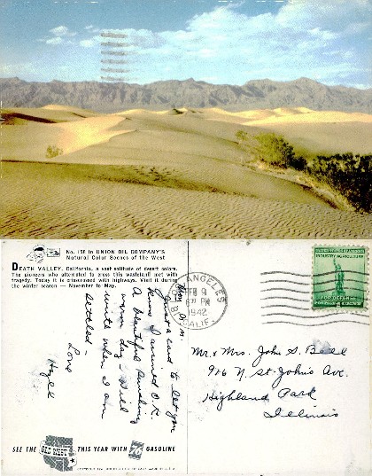 Desert Dunes and Mountain Range