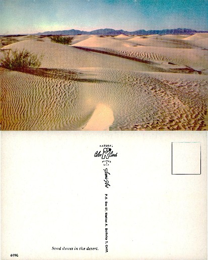Desert Sand Dunes and Mountains