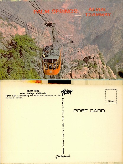 Aerial Tramway Car in Mountains